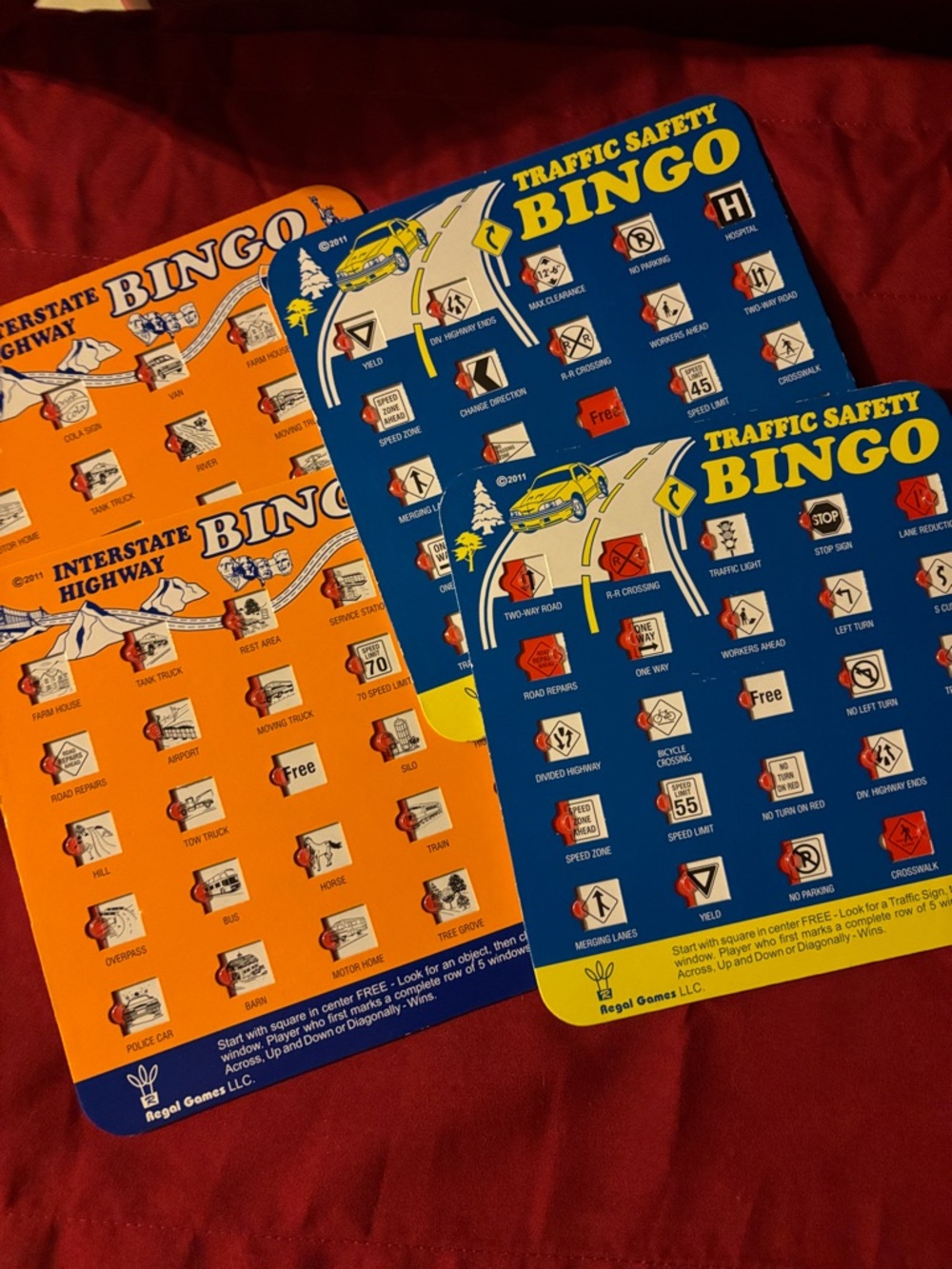 NWT Old school car game. Traffic Safety Bingo Games. As a set of 4